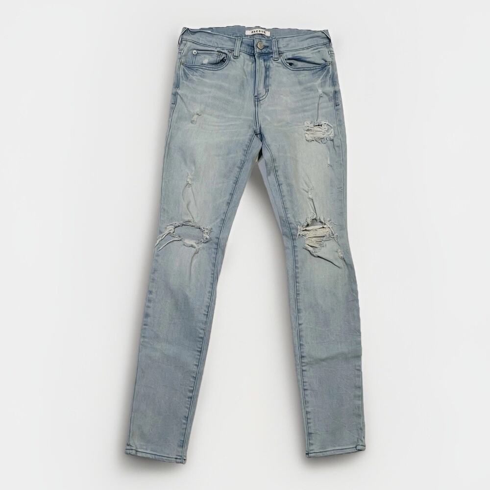 Pacsun Los Angeles Stacked Skinny Light Blue Jeans 29x32 Active Stretch School